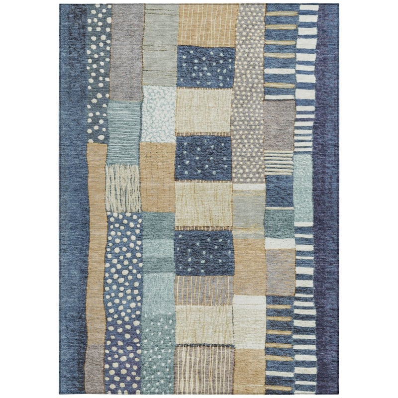 HomeRoots Geometric Transitional Rectangle Outdoor Rug