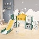 preview thumbnail 21 of 37, Kids Freestanding Slide Climber Play House for Indoor Outdoor Playground Activity - 6”L x 6.2”W x 3.5”H Green-Yellow