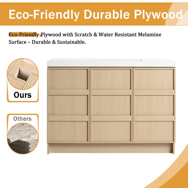 Malwee 36"/42"/48" FreeStanding Bathroom Vanity with Sink