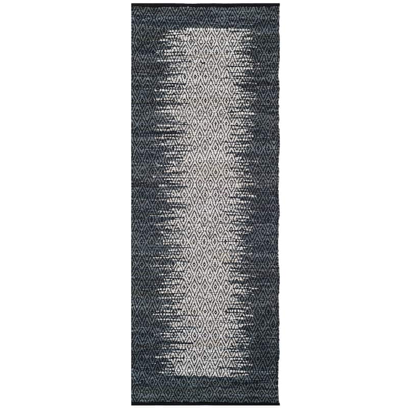 SAFAVIEH Handmade Vintage Boho Leather Mellissa Modern Stripe Leather