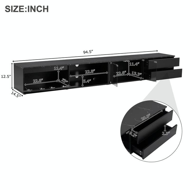 Modern APP-Controlled LED TV Stand for TVs up to 105''