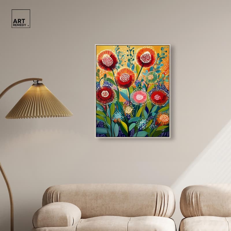 Vivid Flora I Canvas by Art Remedy