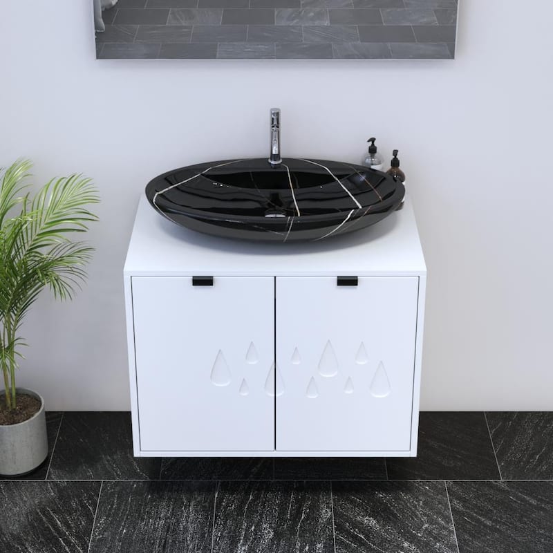 Teardrop 2D 80 Floating Bathroom Vanity (32" Width)
