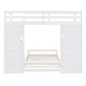 preview thumbnail 30 of 34, Twin Over Twin Bunk Bed with LED Lights & USB Ports, Grey, with Storage