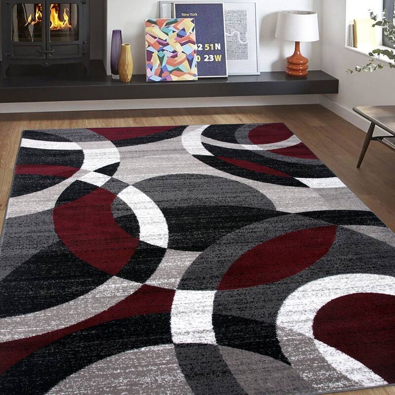 World Rug Gallery Geometric Circles Area Rug