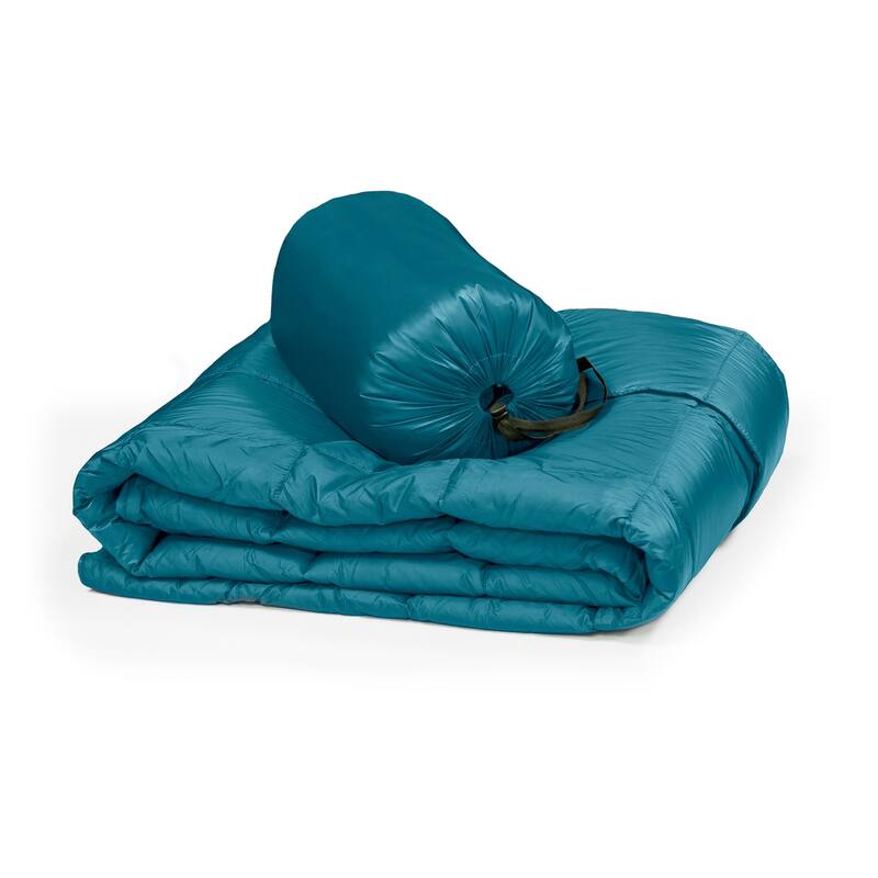 Packable Oversized Down Throw With Slumber Pouch