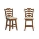 preview thumbnail 20 of 23, Ronda French Ladder Back Swivel Stool Oak - Counter Height
