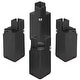 preview thumbnail 1 of 4, 4 Pcs Adjustable Sofa Chair Leg Risers for 1-2" Legs Black