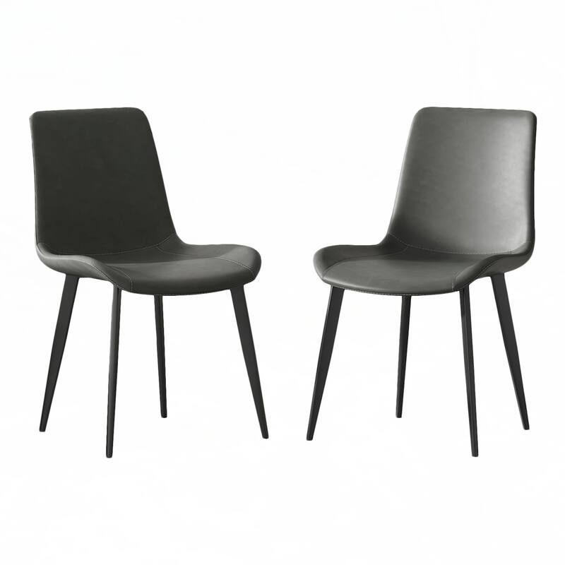 Dining Chairs 2PCS, Upholstered PU Cushion Seat