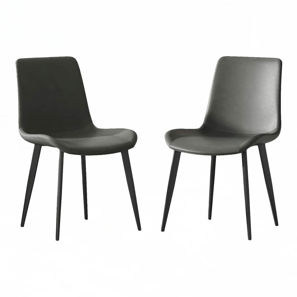 Dining Chairs 2PCS, Upholstered PU Cushion Seat