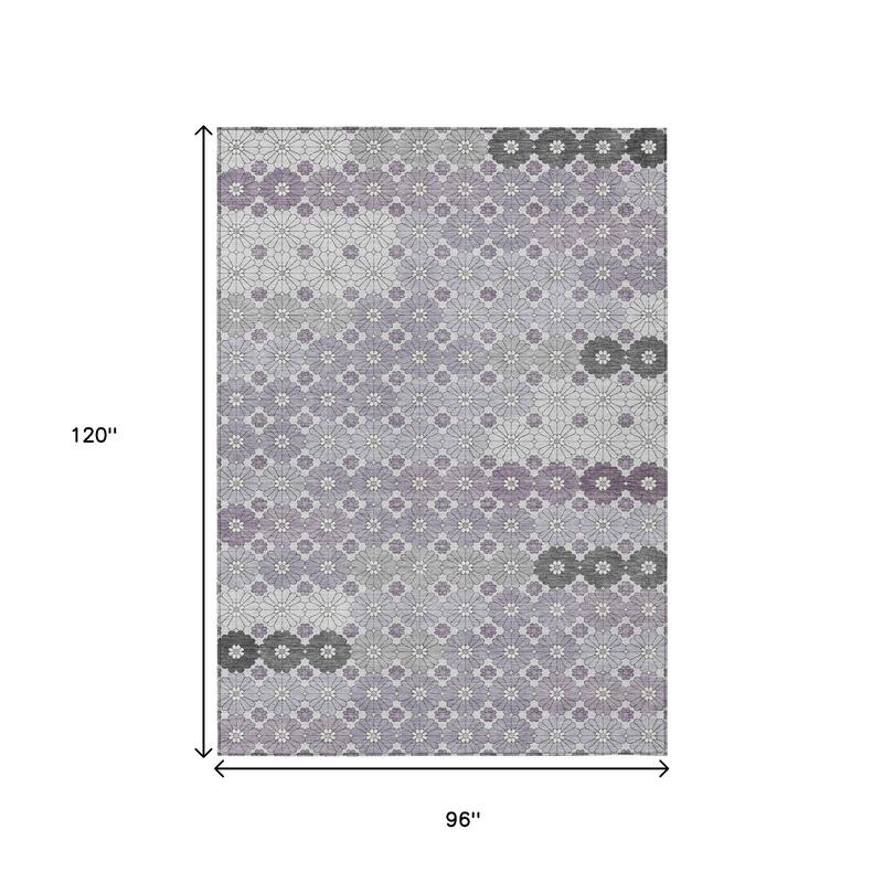 HomeRoots Floral Modern Rectangle Outdoor Rug