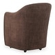 preview thumbnail 6 of 20, NADAAL STUDIOS Laken, Upholstered Rolling Dining Chair - 26 X 26 X 32.5