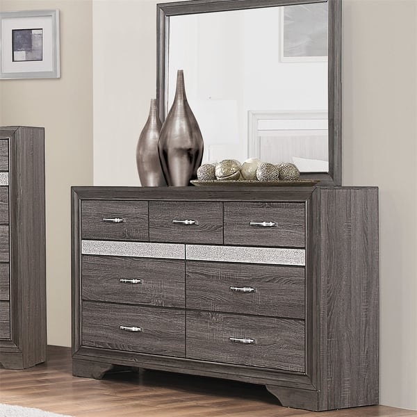 Unique Style Bedroom Dresser of Drawers Hidden Drawers Glitter Wooden - Bed  Bath & Beyond - 39212158