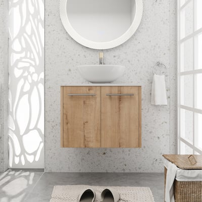 BNK 24"/30" Single Sink Bathroom Vanity with Soft Close Door, Modern Floating Vanity