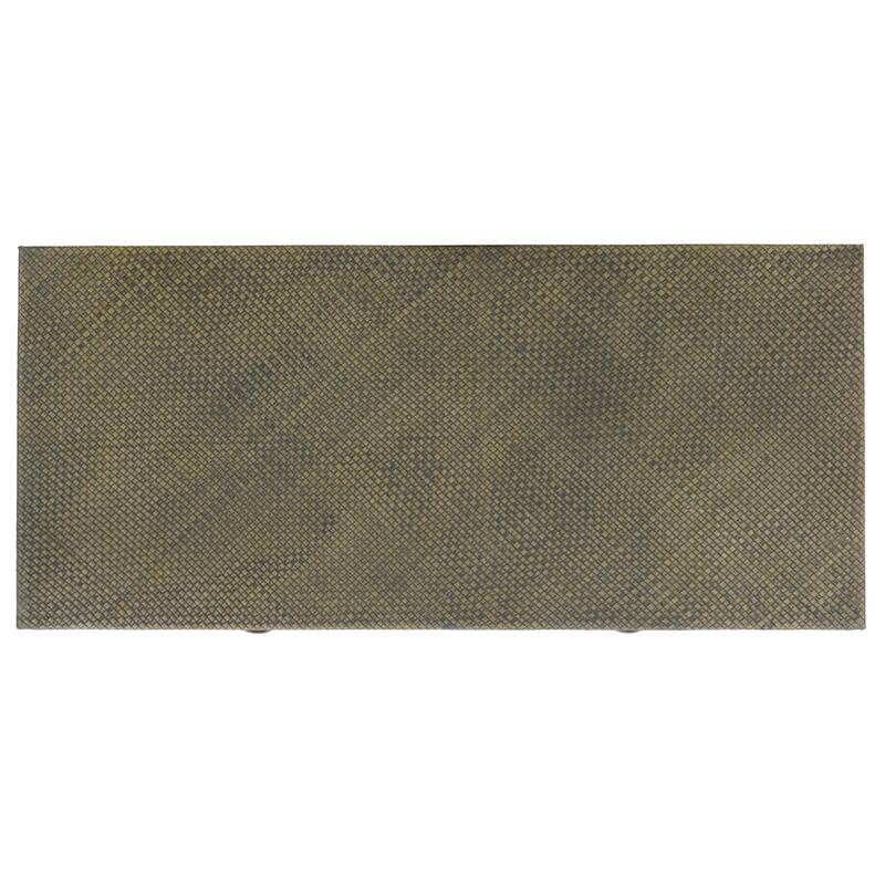 SAFAVIEH Iza Light Natural Raffia/ Gold Console Table - 31" W x 14" L x 30" H - 31"W x 14"D x 30"H