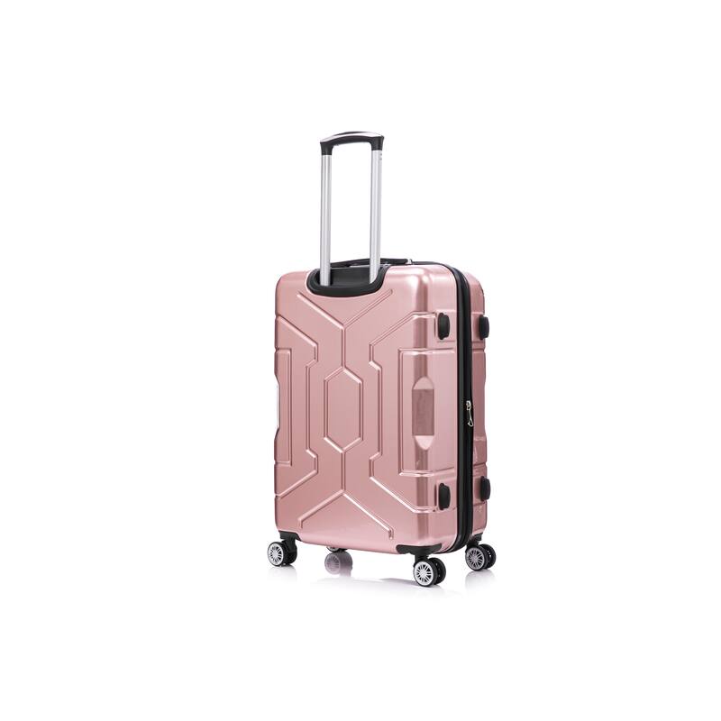 3 Piece Technology PC Hardshell Lightweight Durable Suitcase with Rotating Wheels and Adjustable Ergonomic Telescopic Handle