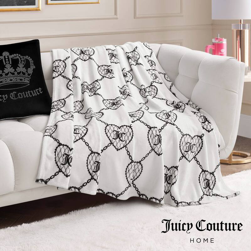 Juicy Couture 60"x70" Plush Throw Blankets