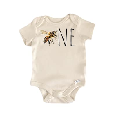Birthday Bee One - Baby Boy Girl Clothes Infant Bodysuit Funny Cute Newborn