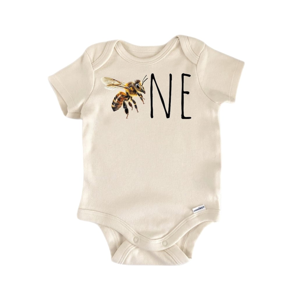 Birthday Bee One - Baby Boy Girl Clothes Infant Bodysuit Funny Cute Newborn