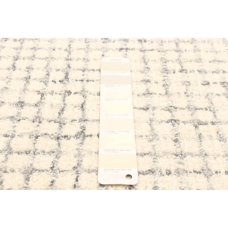 ECARPETGALLERY Hand Tufted Timeless Cream Wool Rug - 5'0 x 7'11