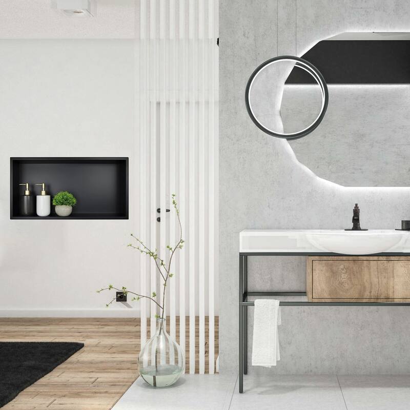 WIZ 24-inch W x 12-inch H x 4-inch D Stainless Steel Shower Niche