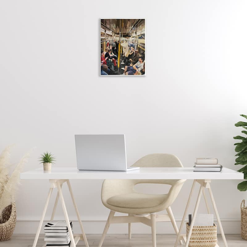 Stupell Polar Bear on Subway Wall Plaque Art Design By Keith Thomson