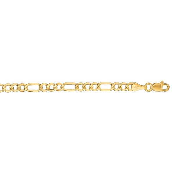 Download Mcs Jewelry Inc 14 Karat Yellow Gold Lightweight Figaro Chain Necklace 3 5mm Overstock 17663740