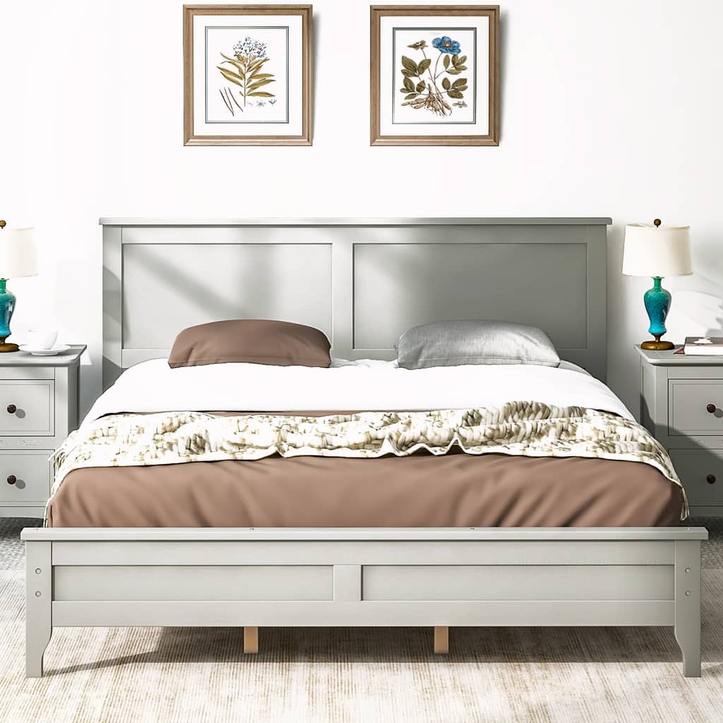 Solid Wood Queen Platform Bed