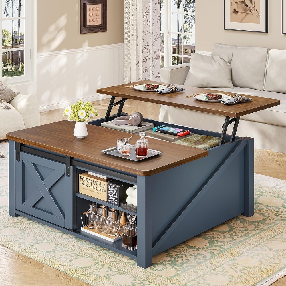 Blue center table discount