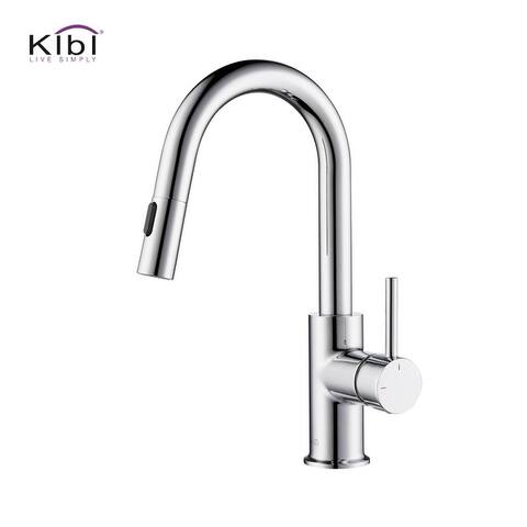 Single-Hole Pull-Down Kitchen Faucet with Sprayer and Magnetic Docking