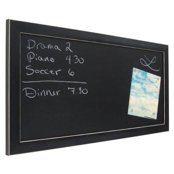 slide 2 of 19, Black Framed Magnetic Chalkboard