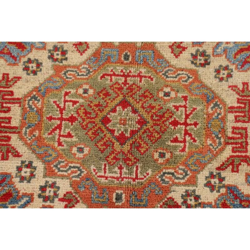 Oriental Red Kazak Area Rug Handmade Traditional Wool Carpet - 4'9" x 6'7"