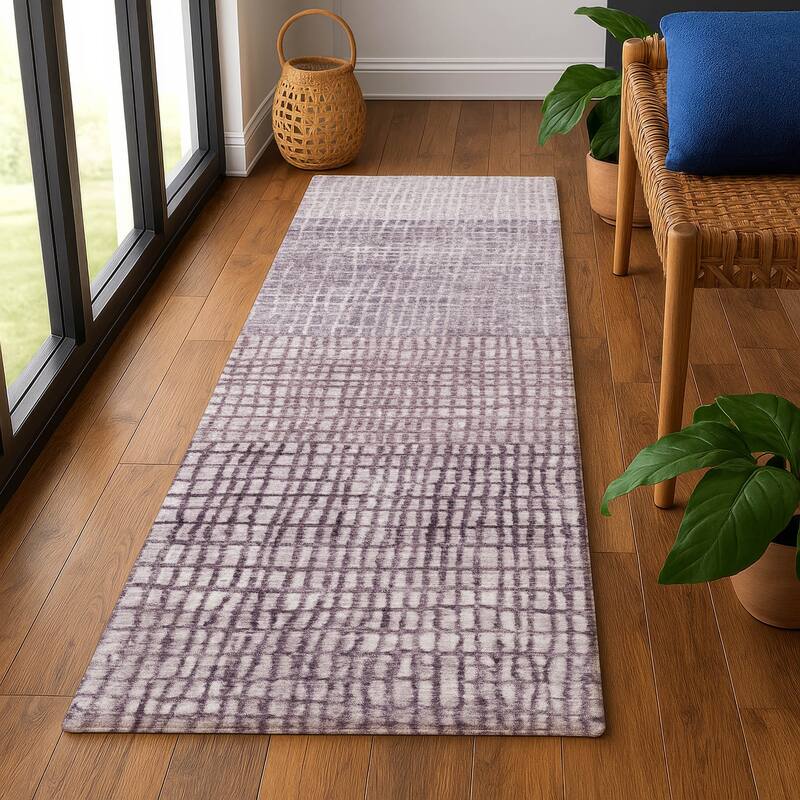 Premium Washable Super Soft Modern Ombre Mayfield Rug - 2'3" x 7'6" - Purple