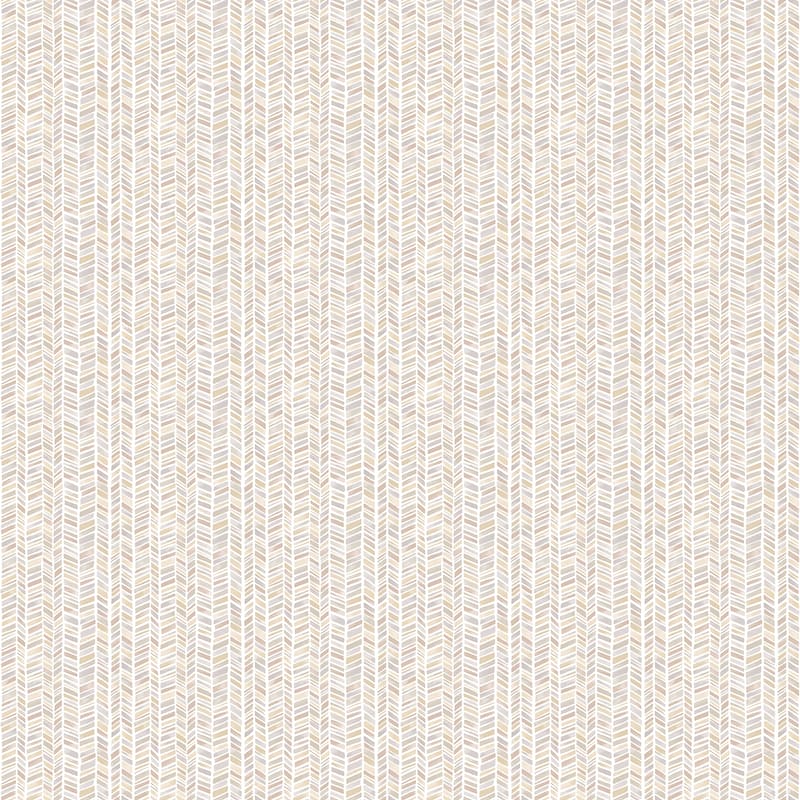 Galerie Wallcoverings Small Prints Stained Glass Stripe Non-woven Matte Wallpaper Roll - 33-feet long x 21-inches wide - Taupe/Beige