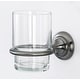 preview thumbnail 2 of 4, Alno Charlie's Wall Mounted Glass Tumbler with Brass Mounting Bracket Satin Nickel