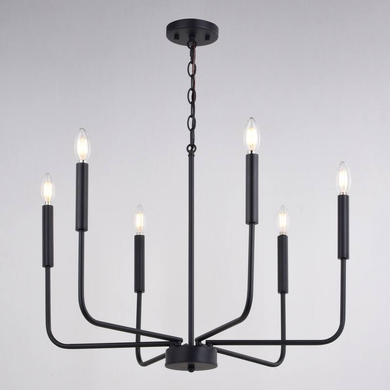Vaxcel Lighting H0297 6 Light 26" Wide Taper Candle Style Chandelier