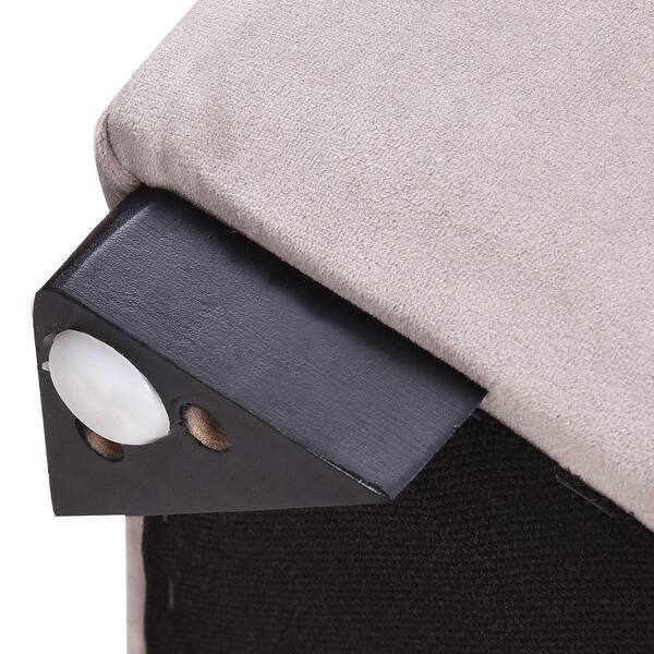 Shop Costway 3 Piece Tufted Microfiber Storage Bench With 2 Cube