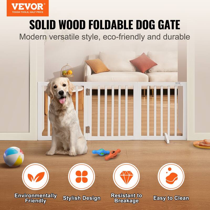 VEVOR Free Standing Dog Gate,Freestanding Pet Gate,for Wide and Narrow Passageways