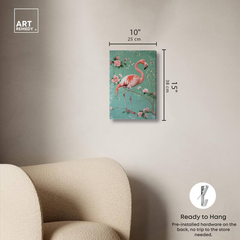 Flamingo's Fable Canvas by Art Remedy, Gallery Wrapped