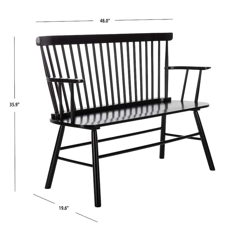 SAFAVIEH Gracija Spindleback Settee - 48" x 22.4" x 36" - 48"W x 22"D x 36"H
