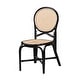 preview thumbnail 1 of 8, Ayana Mid-Century Modern Two-Tone Black and Natural Brown Rattan Dining Chair Natural Brown, Black