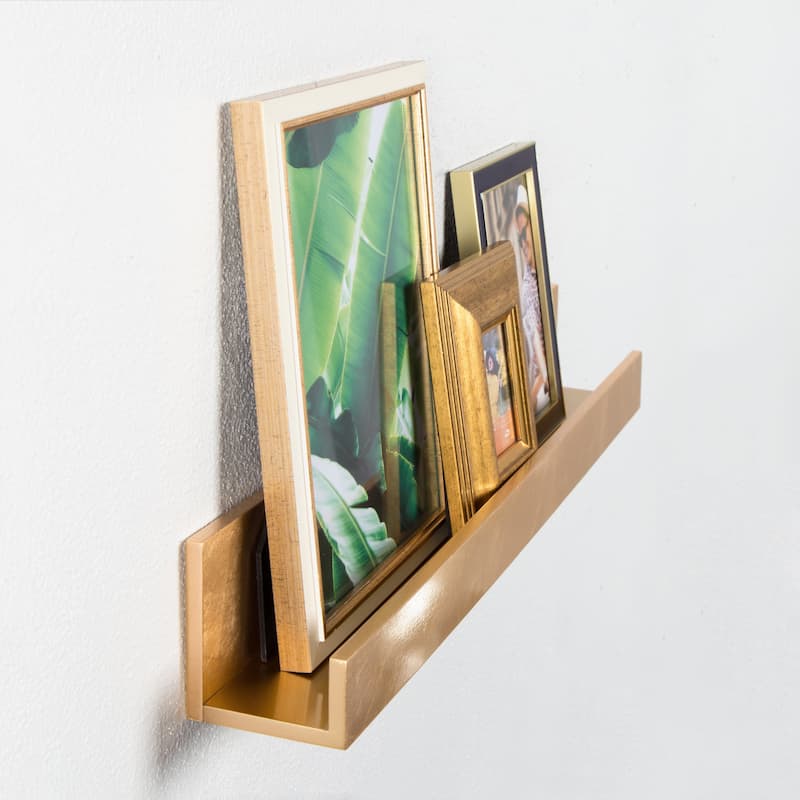 Levie 24 inch 2-Pack Wood Wall Picture Frame Holder Ledge