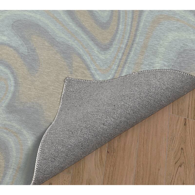 HERMOSA SWIRL BLUE Kitchen Mat By Kavka Designs Bed Bath & Beyond