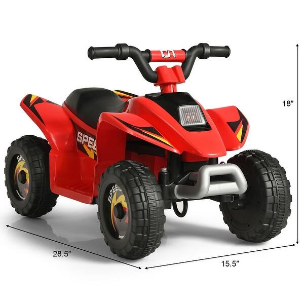 dimension image slide 1 of 4, 6V Kids Electric ATV 4 Wheels Ride-On Toy - 28.5" x 15.5" x 18"(L x W x H)