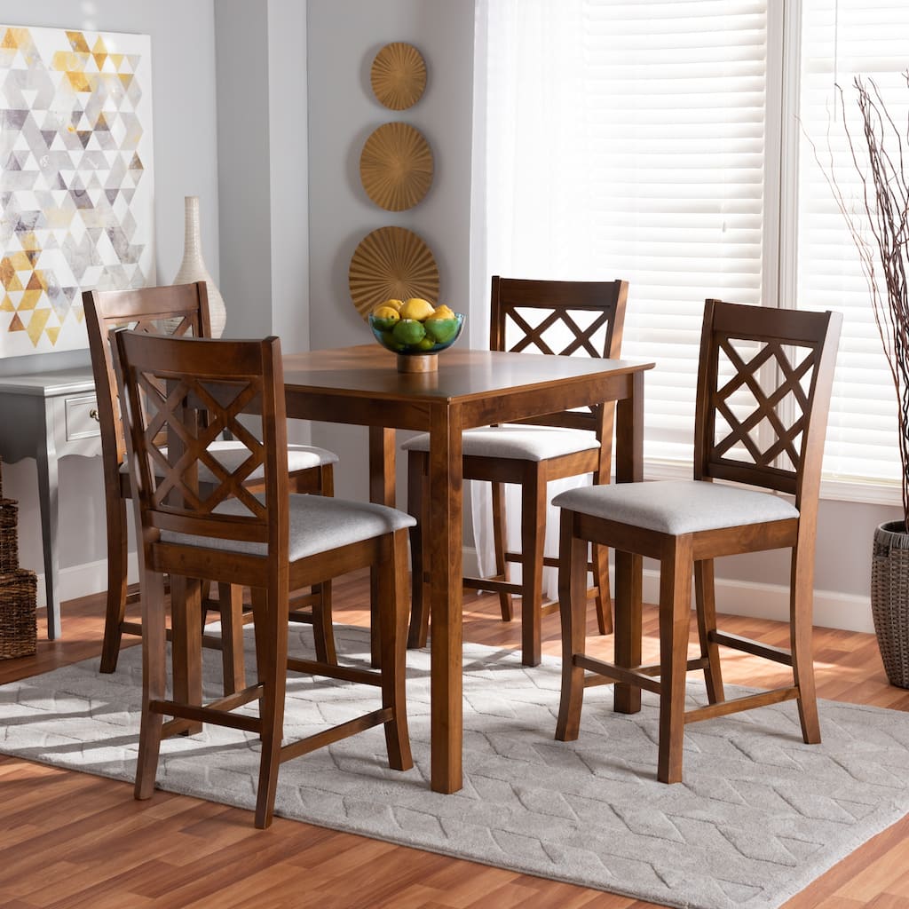 Alora Modern and Contemporary 5-Piece Wood Pub Set