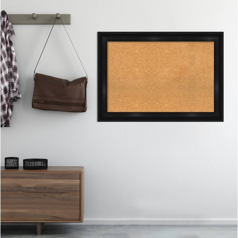 Grand Black Framed Cork Bulletin Memo Board