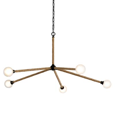 Nomad Classic Bronze Chandelier with Opal White Glass