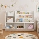preview thumbnail 11 of 18, Ameriwood Home Tyler Kids Extra Large Book and Toy Storage Organizer, Black Oak White