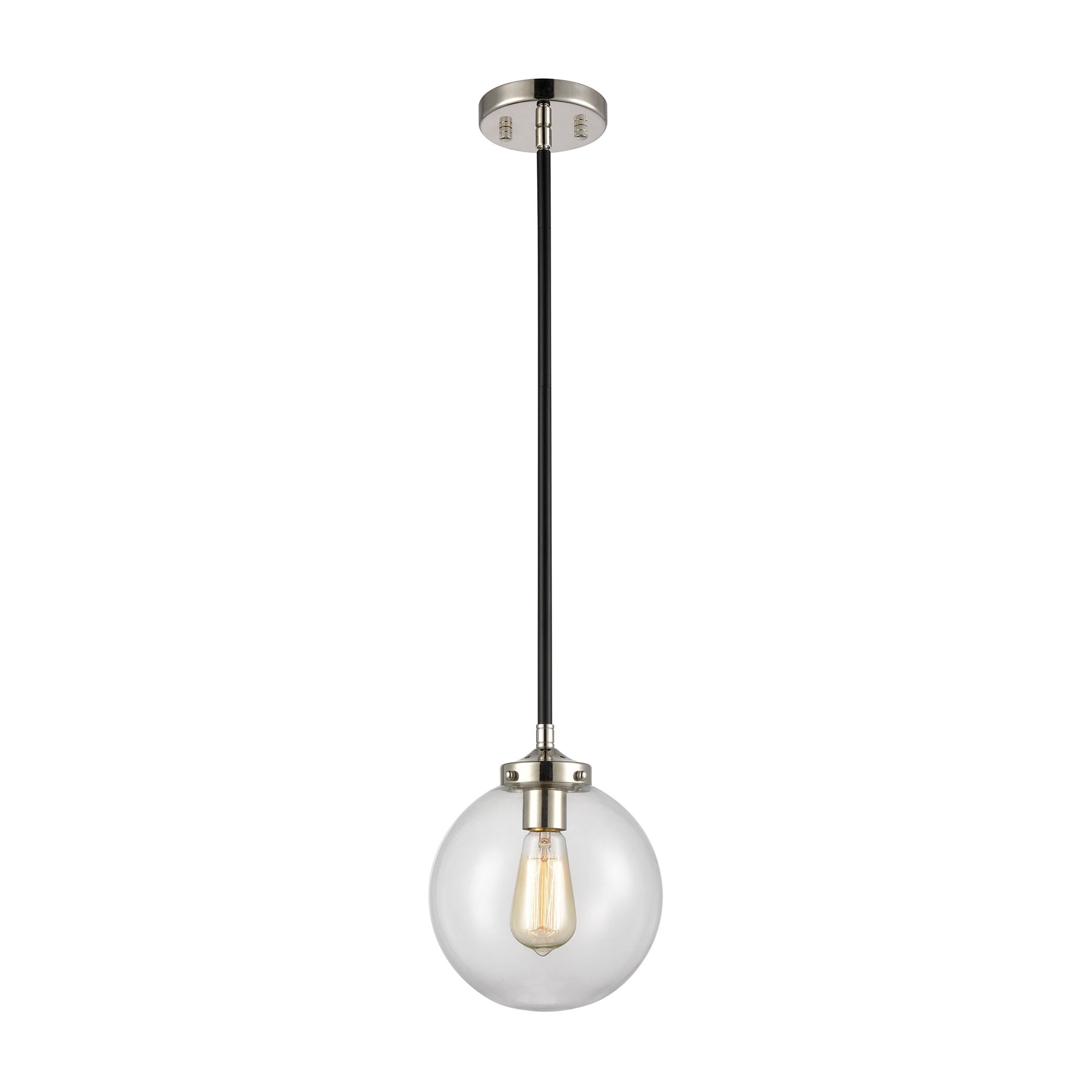 Elk Home Boudreaux Matte Black Glass 1 Light Pendant