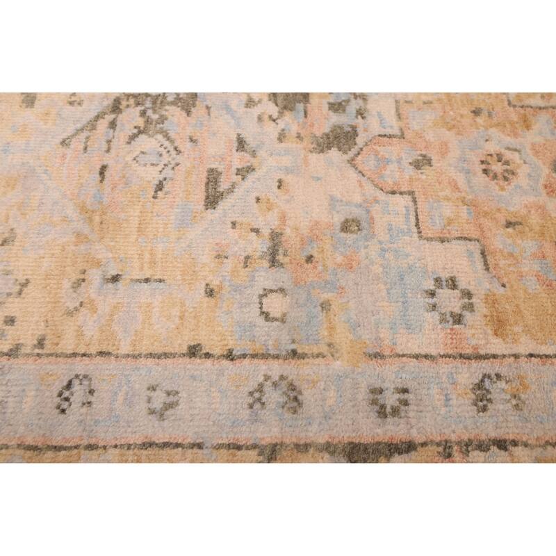 ECARPETGALLERY Hand-knotted Jules Serapi Light Blue Wool Rug - 8'0 x 9'11